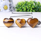 2" Tiger's Eye Heart Crystal Carvings Wholesale Crystals