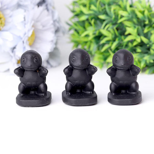 Black Obsidian Squirtle Crystal Carvings Wholesale Crystals