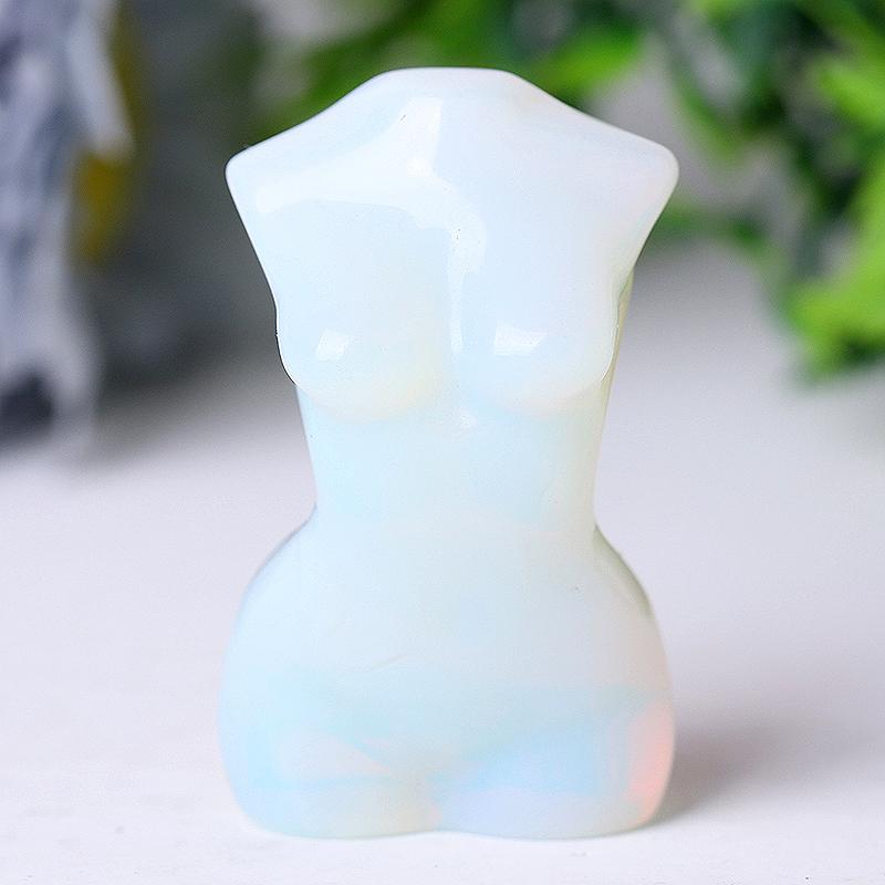 2“ Wholesale Crystal Tiny Women Body Figurine Crystal Torso Statue Carved Goddess Model Body Wholesale Crystals