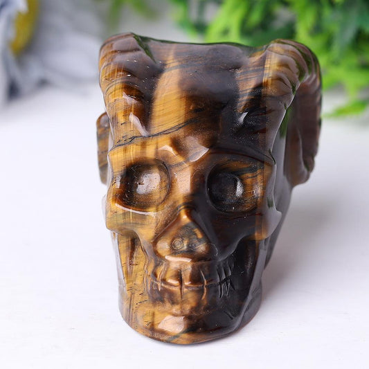 Tiger Eye Crystal Skull Carvings Wholesale Crystals