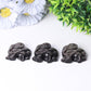 2" Silver Obsidian Elephant Crystal Carvings Wholesale Crystals