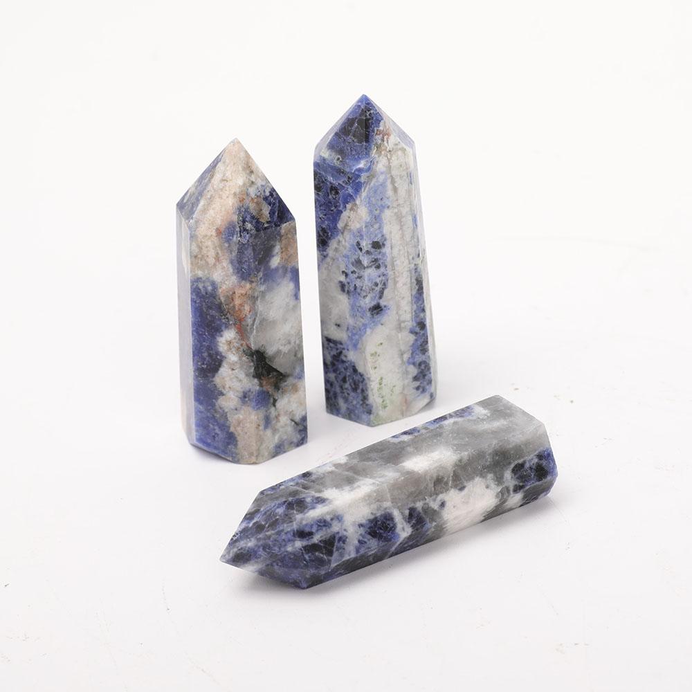 Set of 3 Sodalite Points Wholesale Crystals