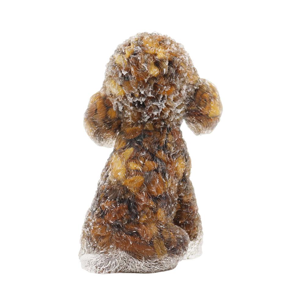 Resin Dog Figurines with Tiger Eye Gravel Toy Poodle for Kids Gifts Wholesale Crystals