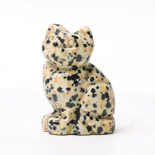 1.5" Dalmatian Cat Figurine Crystal Carvings Wholesale Crystals