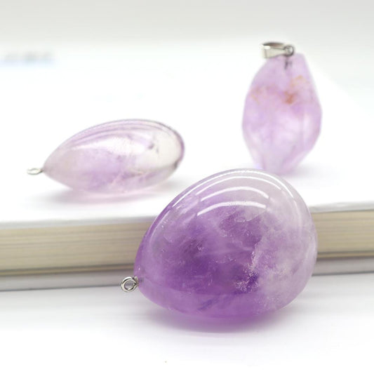 Gemstone Healing Crystal Amethyst Pendant 1pc Wholesale Crystals