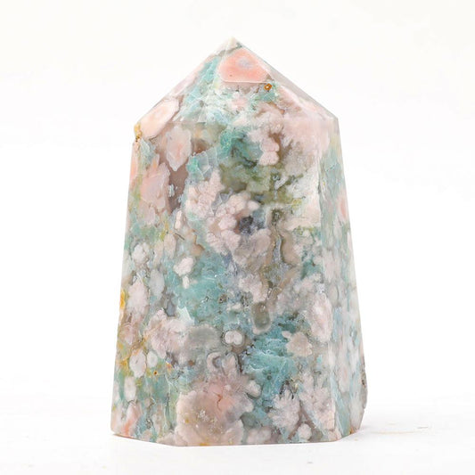 Green Flower Agate Tower Wholesale Crystals