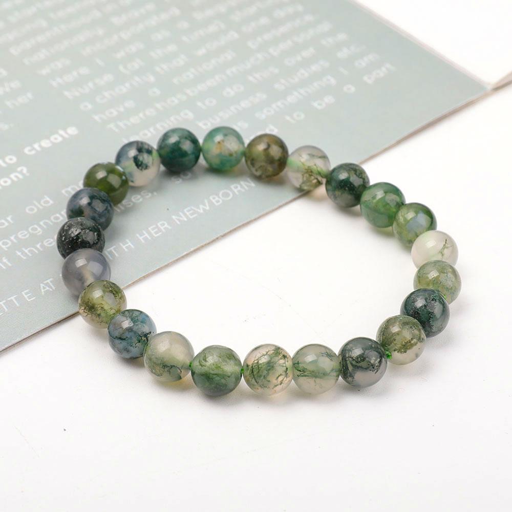 8mm Moss Agate Bracelet Wholesale Crystals