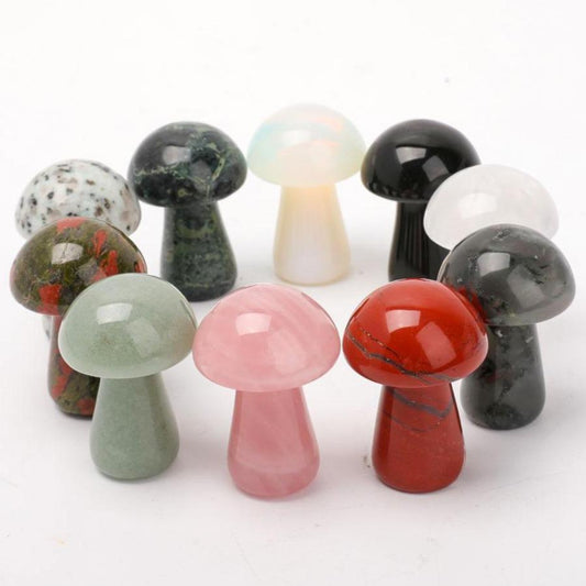 2" Crystal Mushroom Carvings Wholesale Crystals