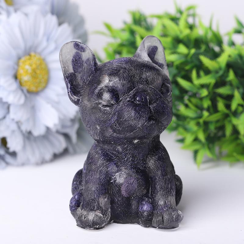 4" Resin French Bulldog Crystal Carvings Wholesale Crystals