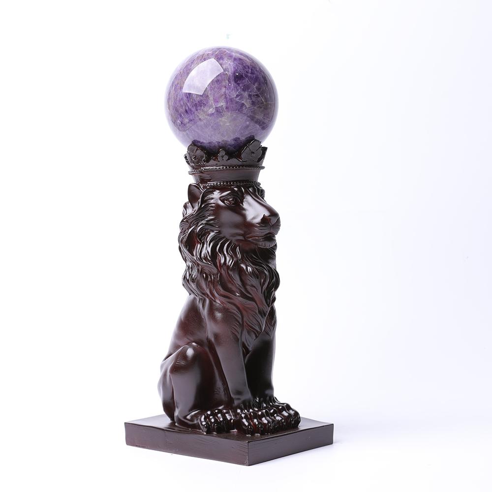 Resin Lion Statue Stand L Wholesale Crystals