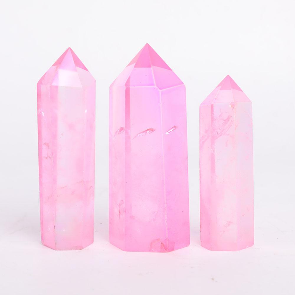 Set of 3 Aura Pink Points Wholesale Crystals