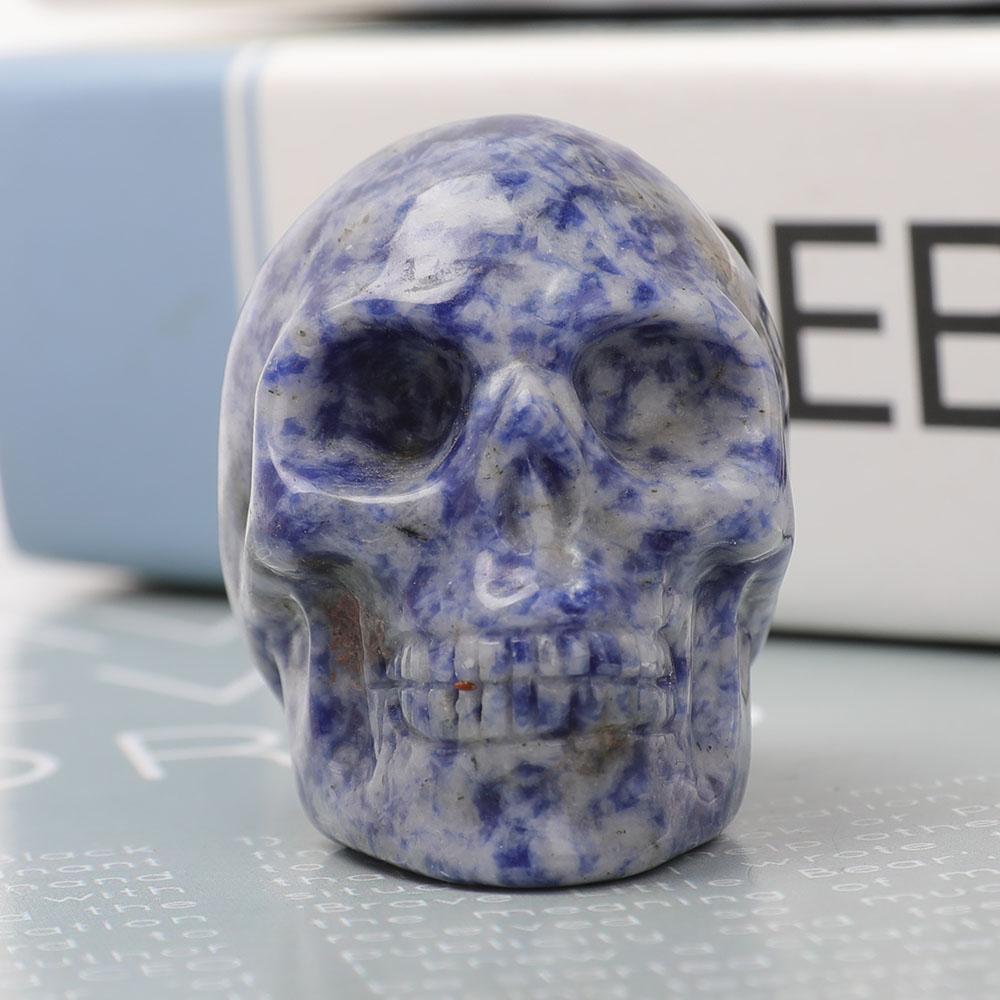 2" Sodalite Skull Carvings Wholesale Crystals