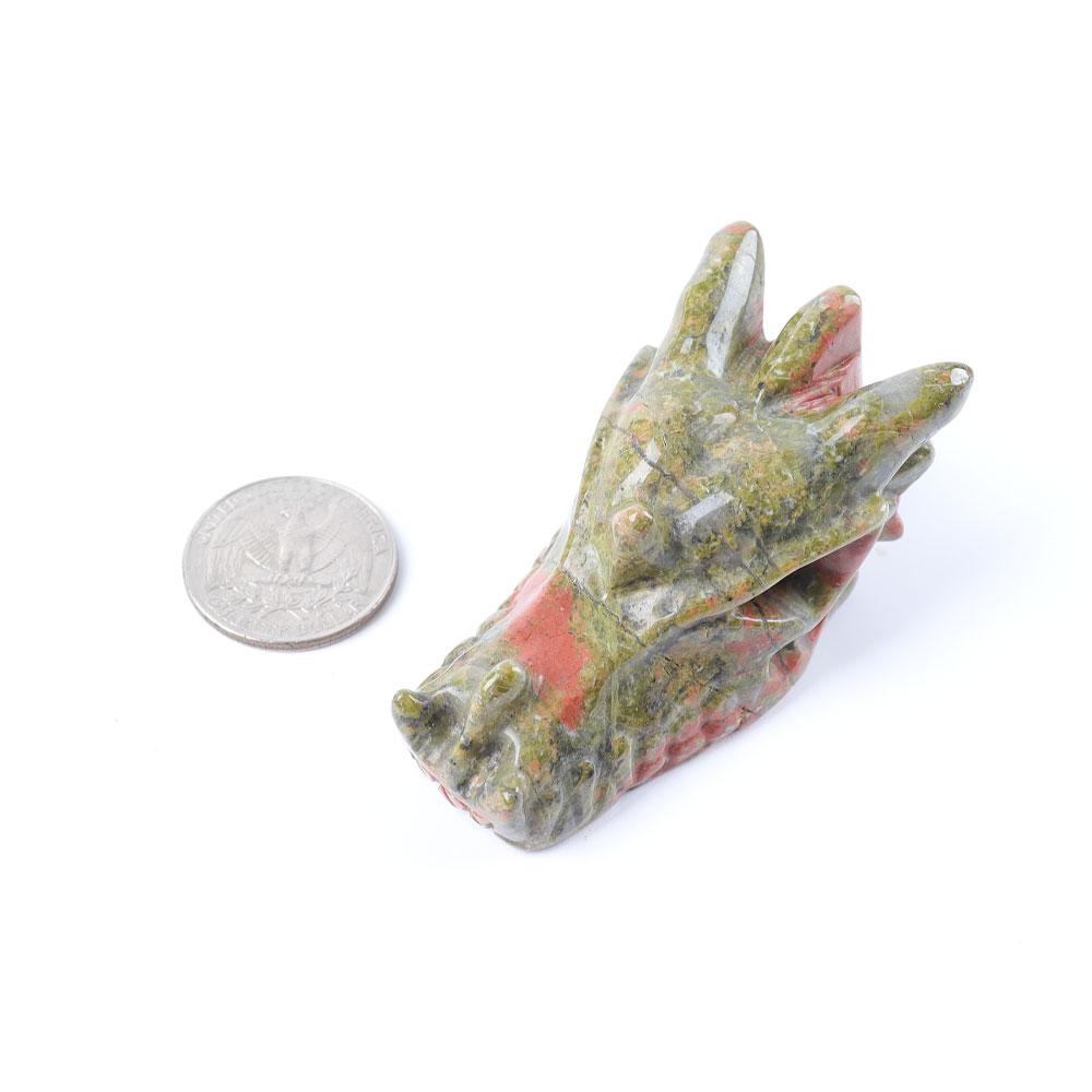 Unakite Dragon Head Carvings Wholesale Crystals