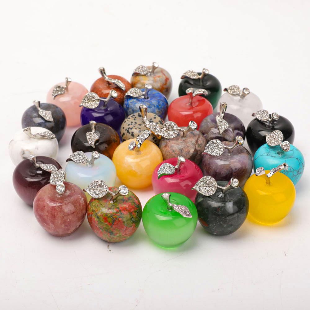 Crystal Apples for Christmas Decoration Wholesale Crystals