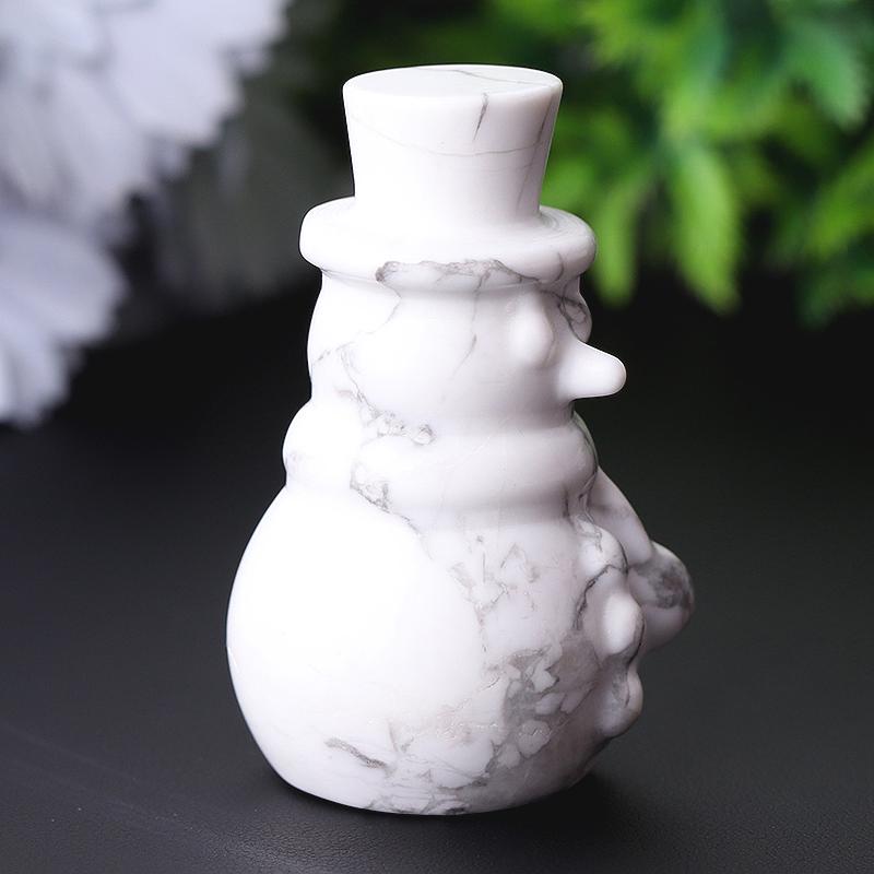 2.35" Howlite Snowman Crystal Carvings Wholesale Crystals