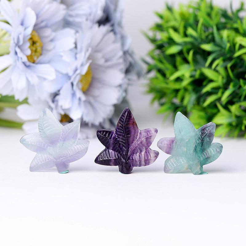Fluorite Leaf Crystal Carvings Wholesale Crystals