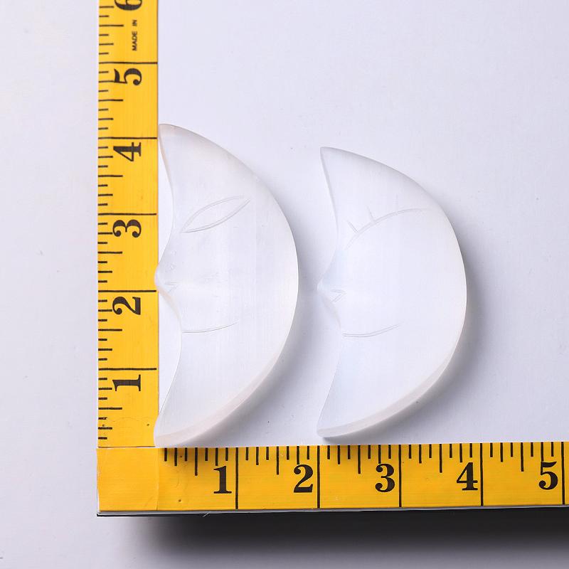 3.5"-4" Hand Carved Selenite Moon Wholesale Crystals