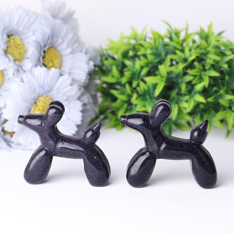 2.8" Balloon Dog Crystal Carvings Wholesale Crystals