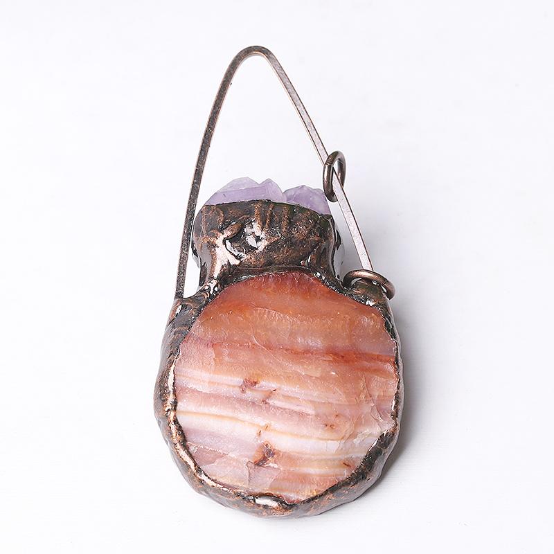 3" Carnelian Amethyst Pendant for Jewelry DIY Wholesale Crystals