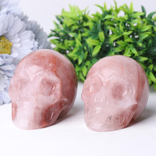 3.5" Fire Quartz Skull Crystal Carvings Wholesale Crystals