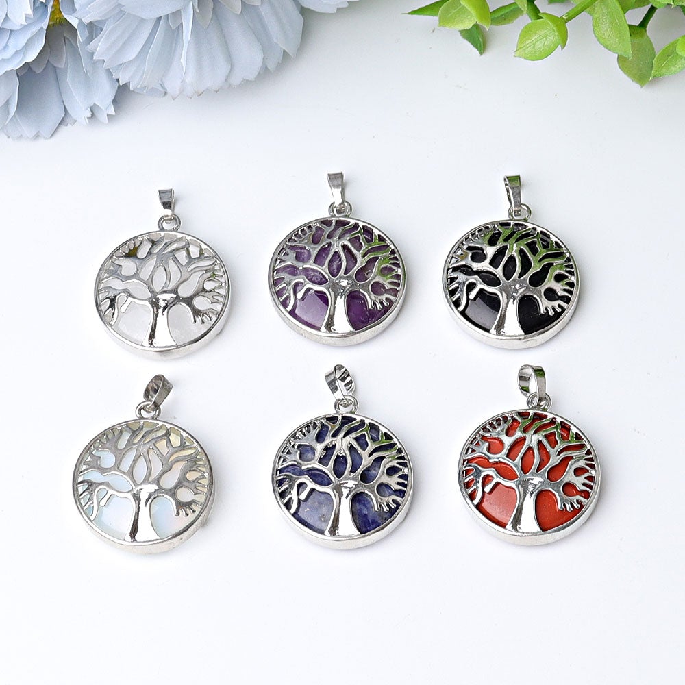 1.2" Tree of life Wrapped Crystal Pendant Wholesale Crystals