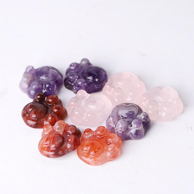 1" Cat Paw Crystal Carvings Wholesale Crystals