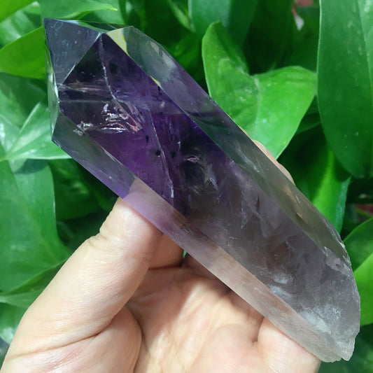 4.6" Dark Purple Amethyst Point Half Polished #7 Wholesale Crystals