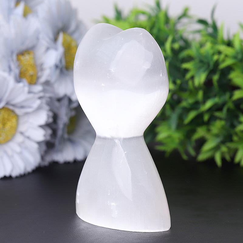 4.2" Healing Selenite Heart Shape Tower Wholesale Crystals