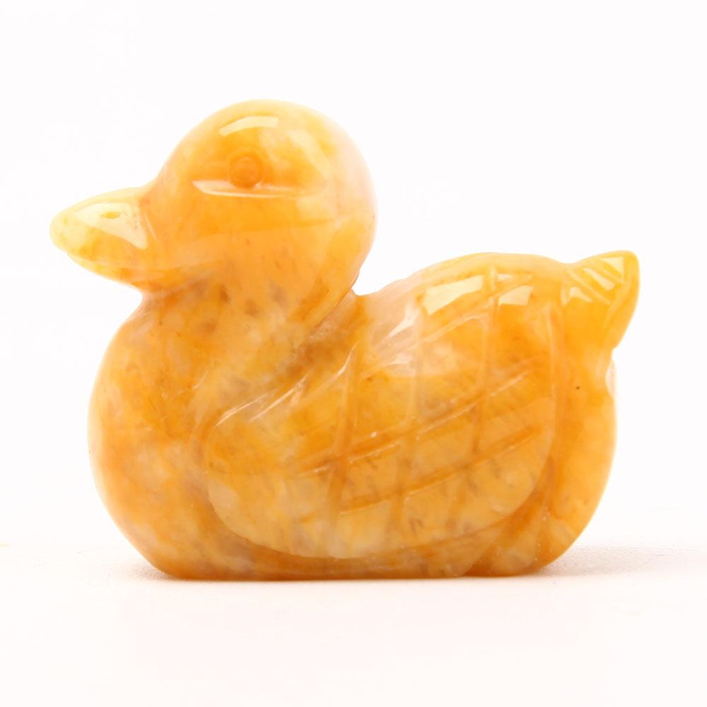 Yellow Jade Duck Carvings Wholesale Crystals