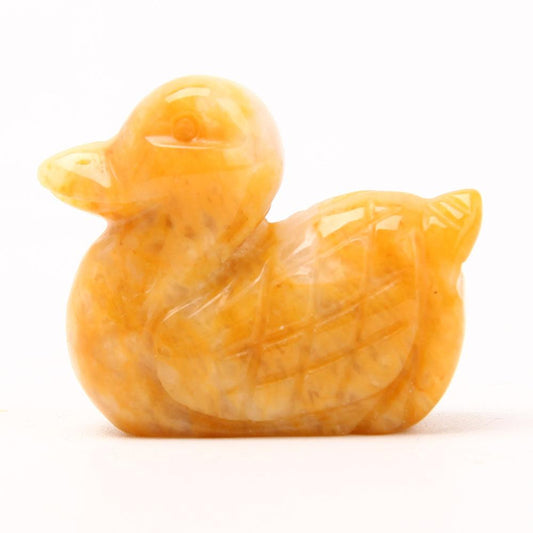 Yellow Jade Duck Carvings Wholesale Crystals