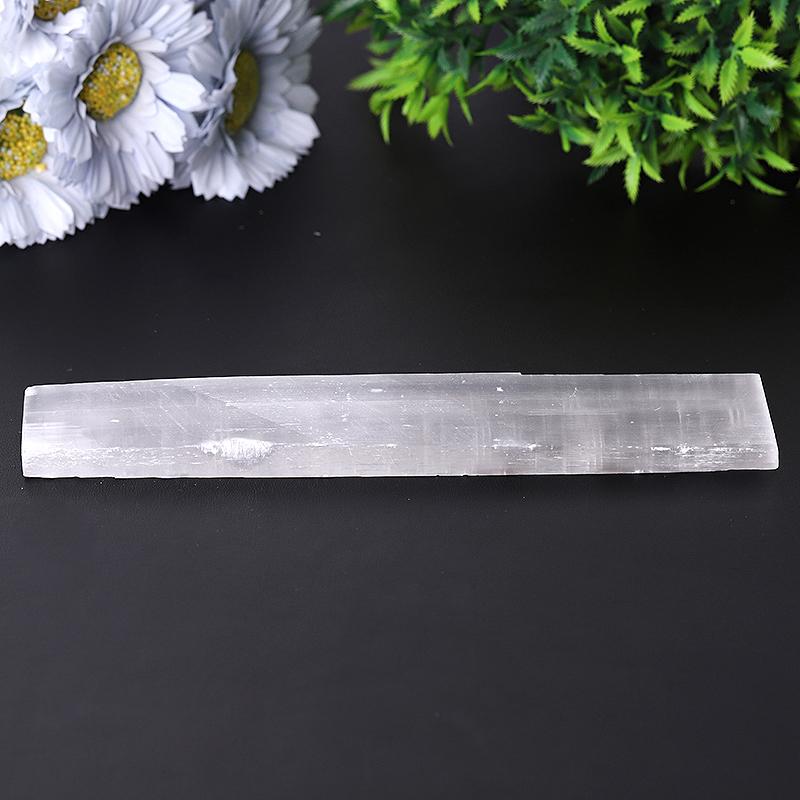 8" Selenite Wand with Laser Engraved Moon Pattern Wholesale Crystals