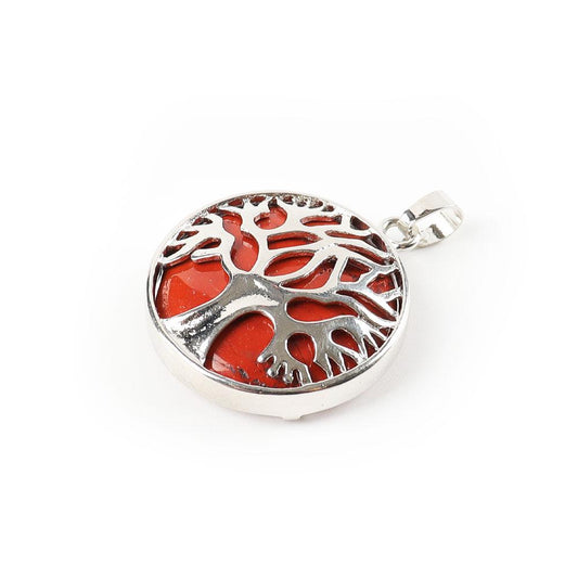 Red Jasper Tree of Life Pendant Jewelry Wholesale Crystals