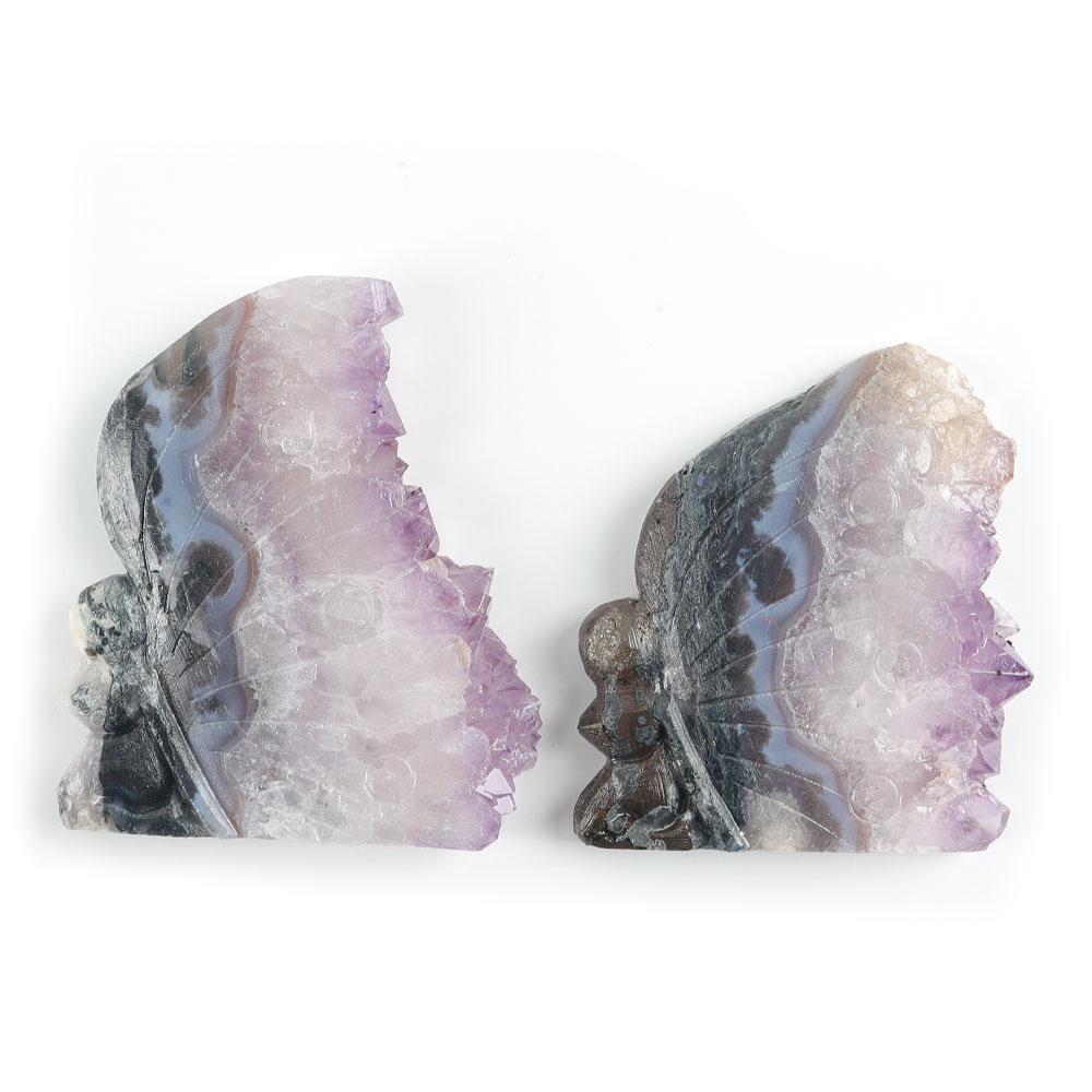 Amethyst Crystal Cluster Stone Carving Fairy Free Form Wholesale Crystals