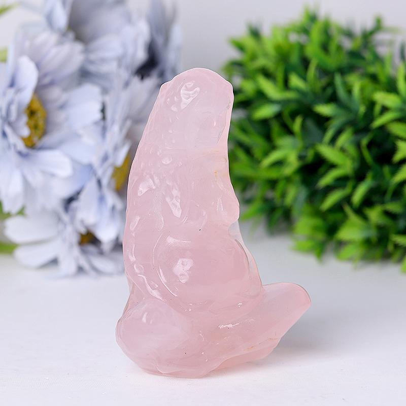 3.9" Rose Quartz Mother Earth Crystal Carvings Wholesale Crystals