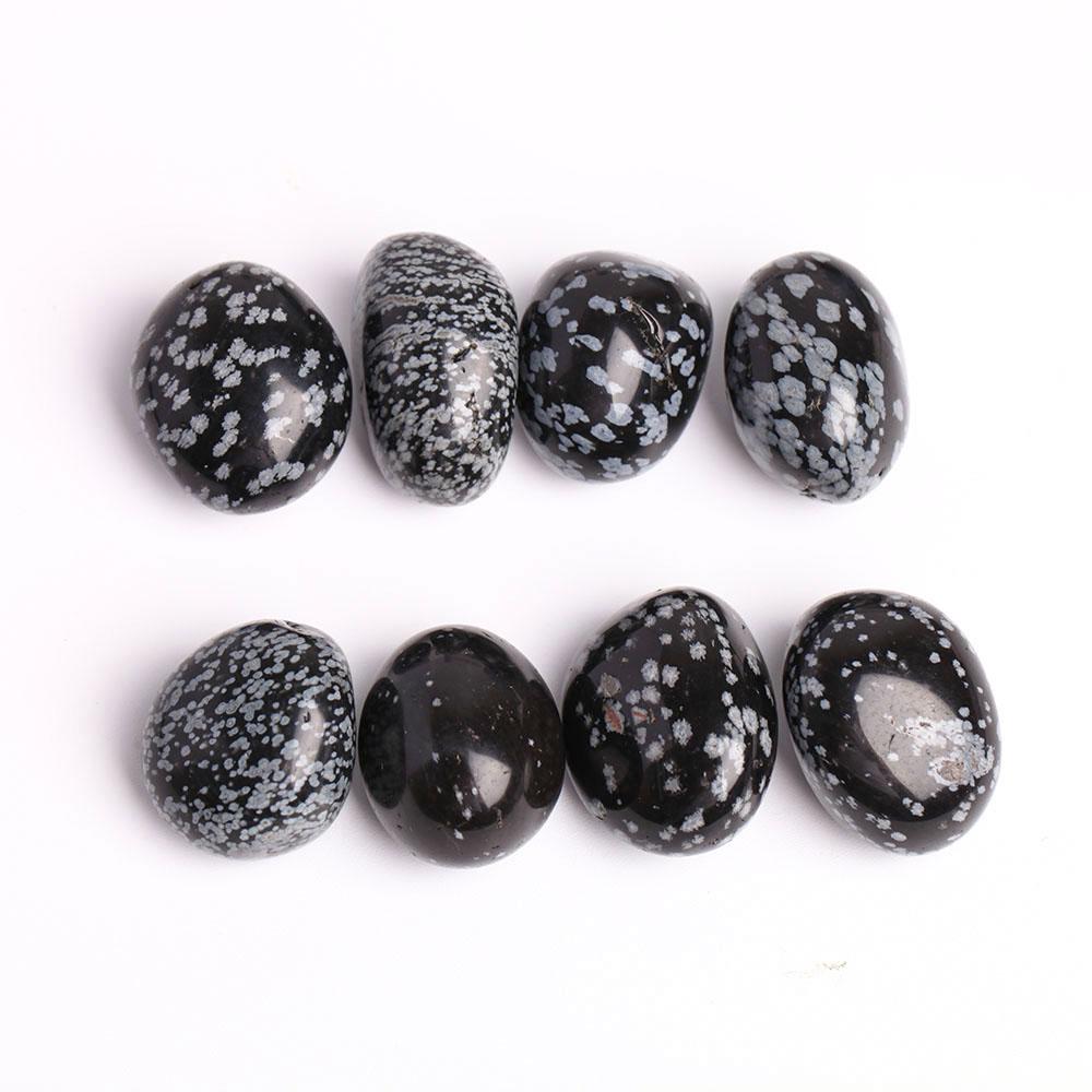 0.1kg Snowflake Obsidian Crystal Tumbles Wholesale Crystals