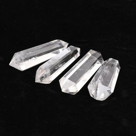 Set of 4 Clear Quartz Double Terminated Points Wholesale Crystals