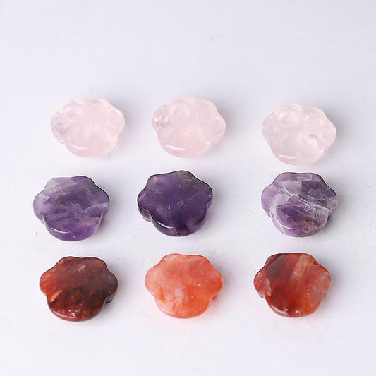 1" Cat Paw Crystal Carvings Wholesale Crystals