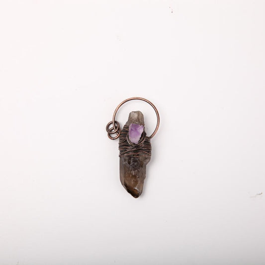 Amethyst Smoky Quartz Pendant Key Chain Wholesale Crystals