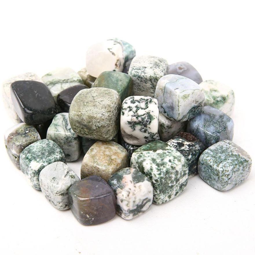 0.1kg Moss Agate Cubes Bag Wholesale Crystals