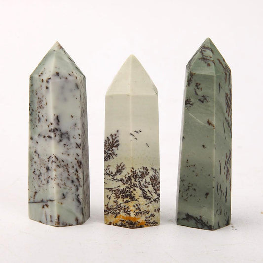 Set of 3 Flower Jade Points Wholesale Crystals