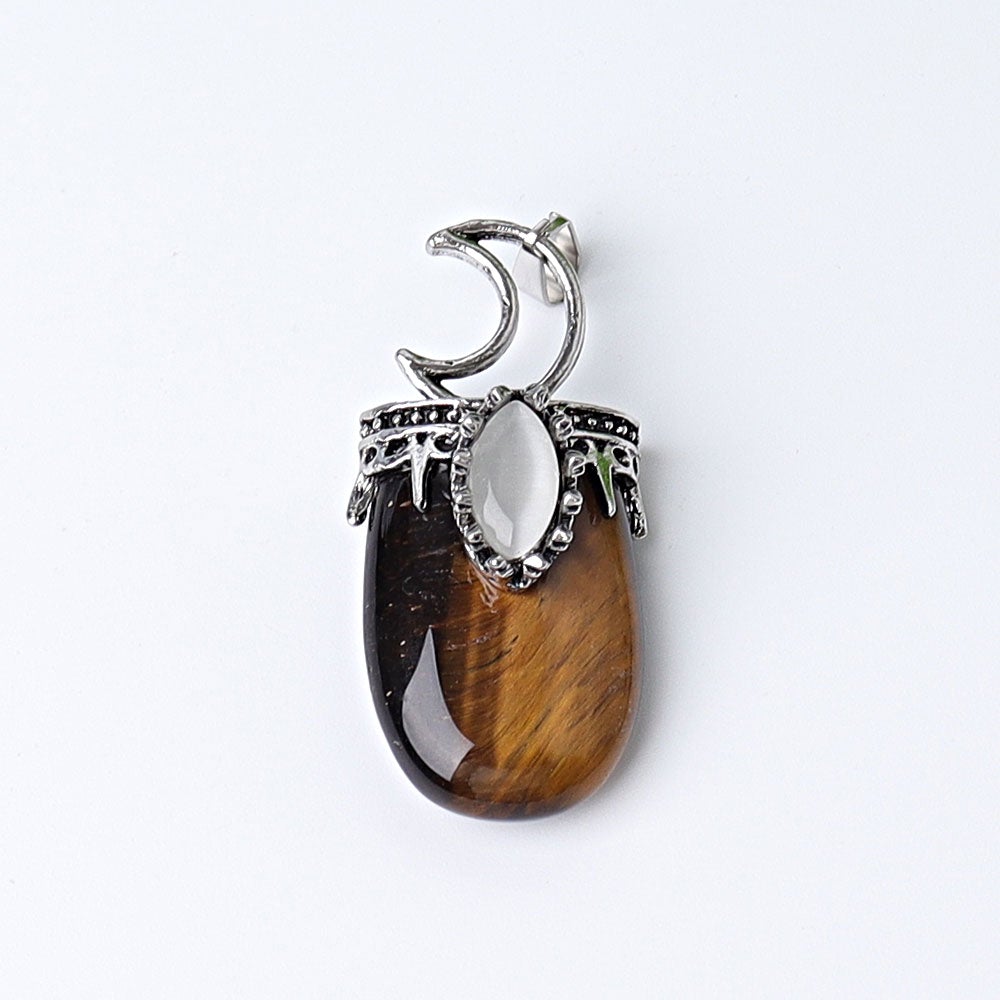 1.8" Crystal Pendant with Moon Decoration Wholesale Crystals