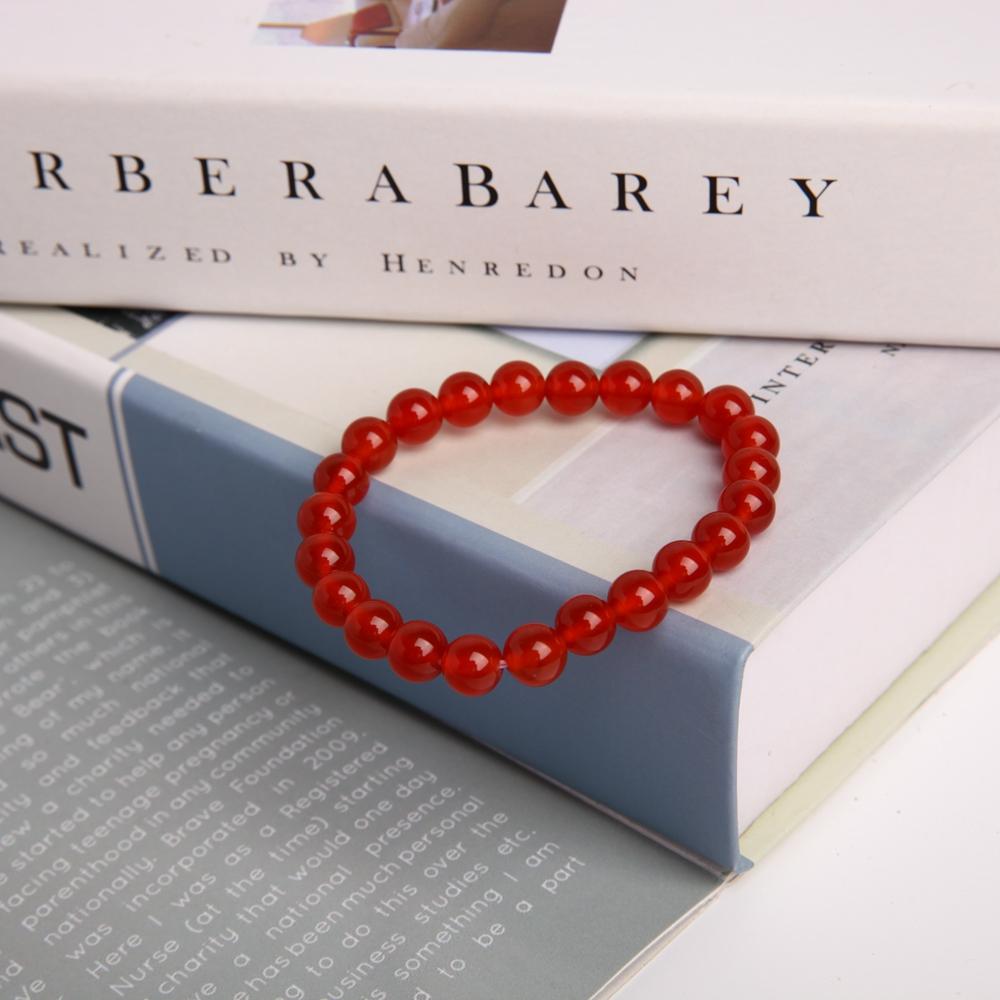 8mm Red Chalcedony Crystal Bracelet Wholesale Crystals