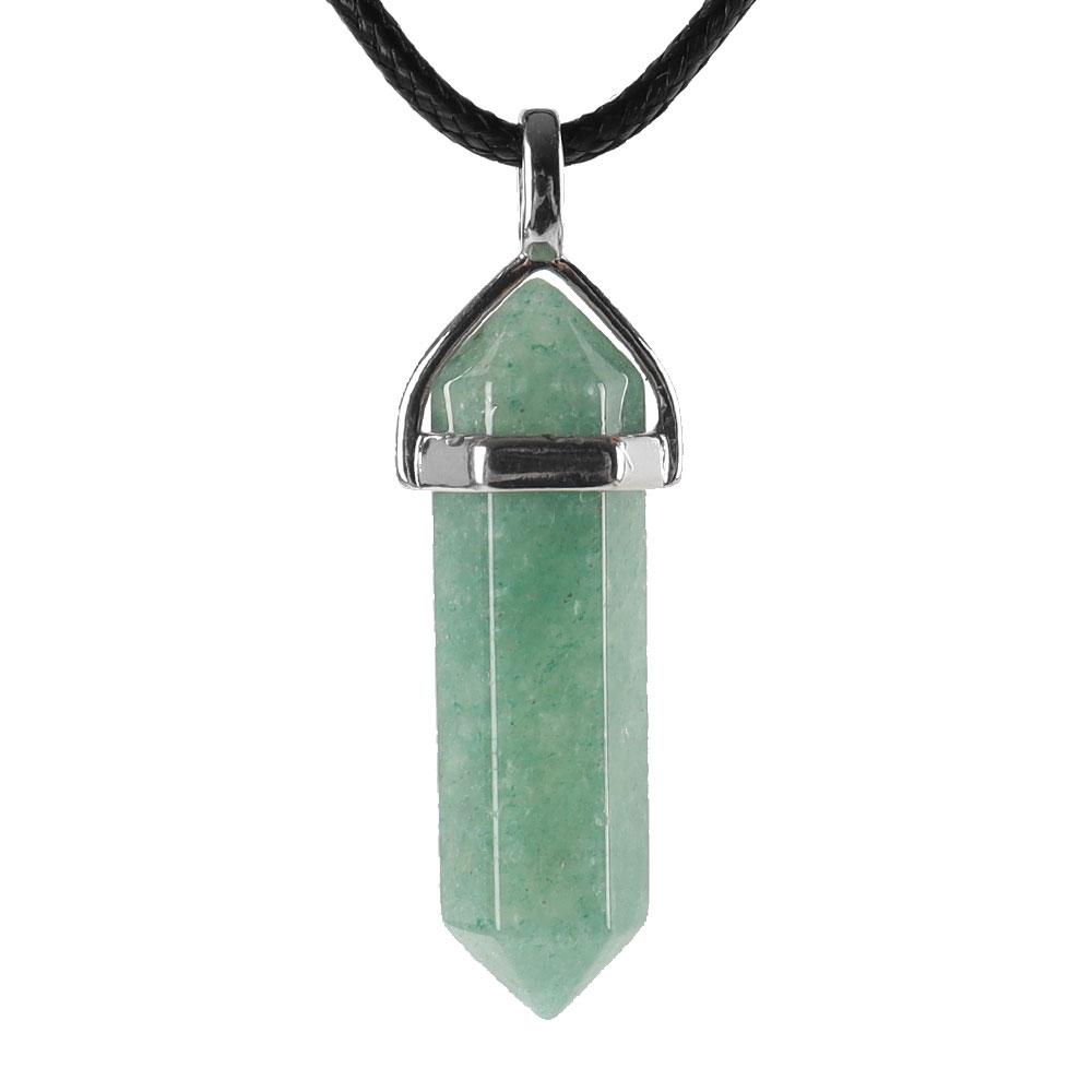 Natural Semi-Precious Gemstone Crystal Healing Hexagonal Point Chakra Pendant Wholesale Crystals