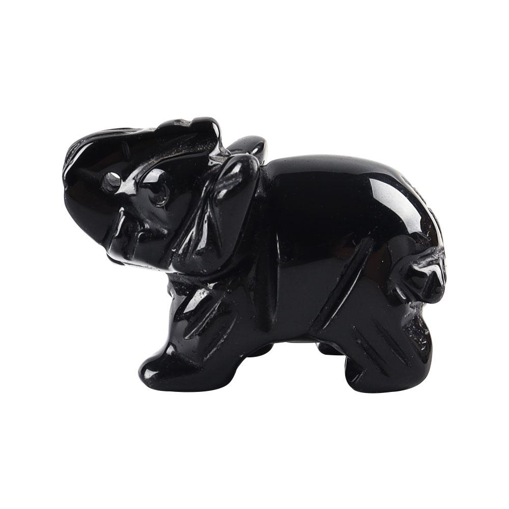 Carved Healing Crystals Gemstones Elephant Statue Figurine Wholesale Crystals