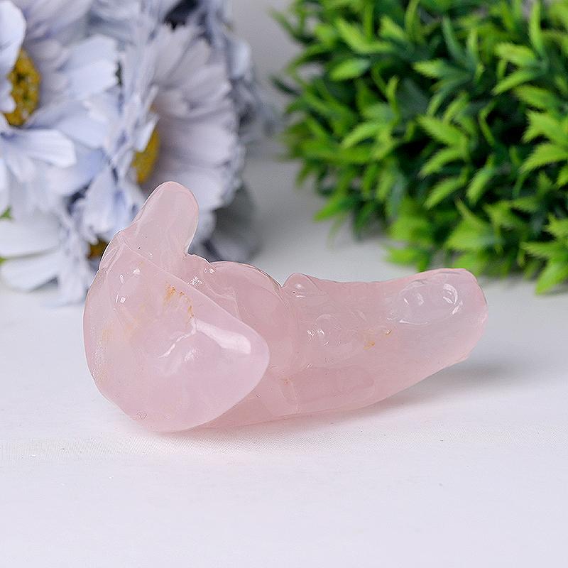 3.9" Rose Quartz Mother Earth Crystal Carvings Wholesale Crystals