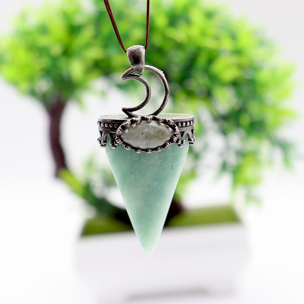 Crystal and Gem Stone Moon Pendants Wholesale Crystals