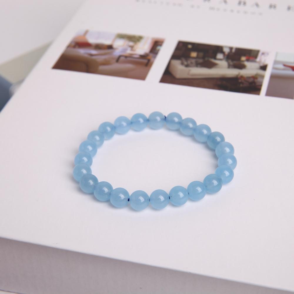 8mm Blue Chalcedony Crystal Bracelet Wholesale Crystals