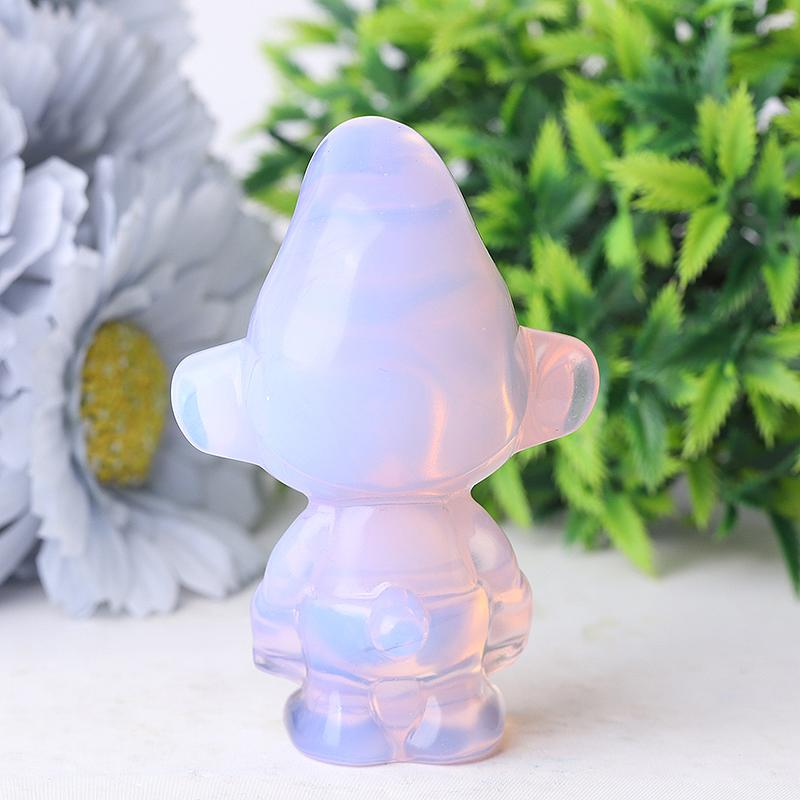 3.18" Pink Opalite Smurfs Crystal Carvings Wholesale Crystals