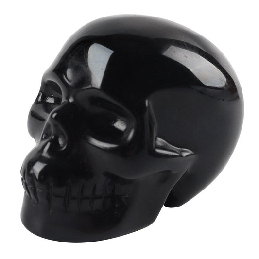 2.0" Black Obsidian Crystal Skull Hand Carved Gemstone Fine Art Sculpture Wholesale Crystals