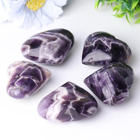 2.0-2.5"Dream Amethyst Heart Shape Crystal Carvings Wholesale Crystals